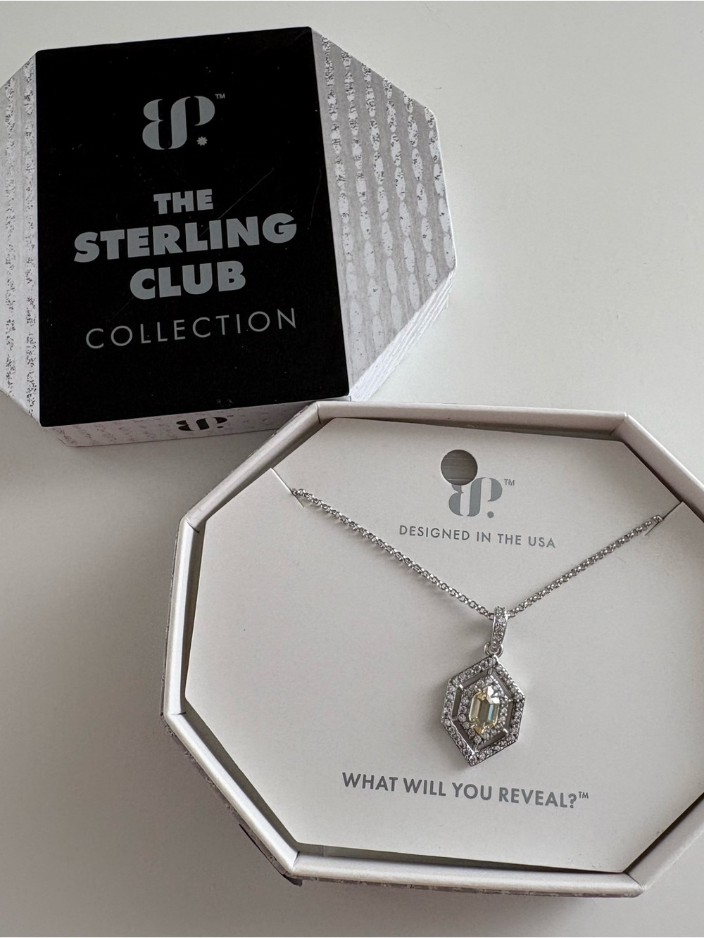 Bomb Party The Sterling Club Necklace NK45374 Lemon CZ .925 SolidSterling Sliver